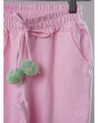 Conjunto TFK Rosa moletom detalhe cordao pompom - infantil