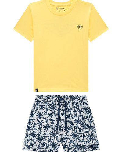 Conjunto Infantil Menino Camiseta e Shorts Estampado - foto 1