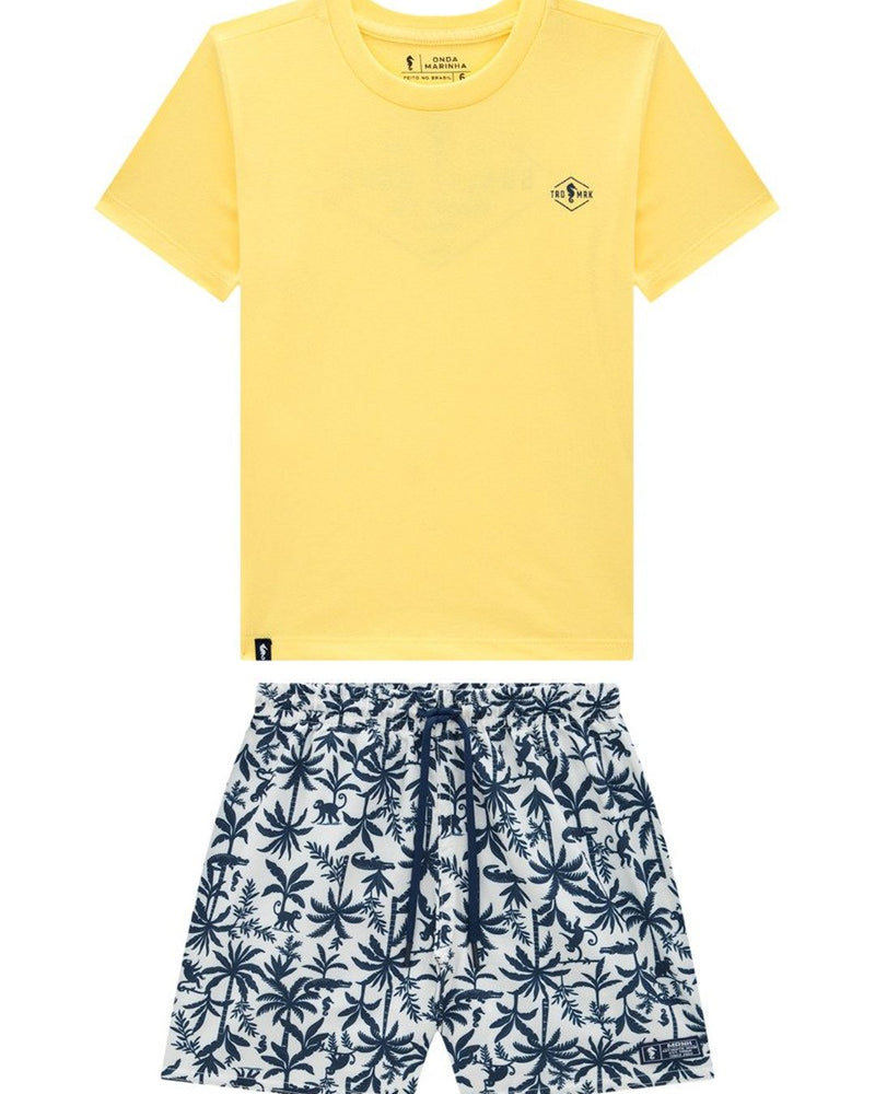 Conjunto Infantil Menino Camiseta e Shorts Estampado - foto 1