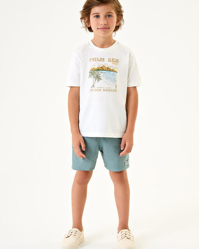 Conjunto Infantil Menino Camiseta e Shorts Estampado - foto 1