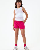 Conjunto Infantil Menina Regata Box em Cotton e Short em Moletinho - foto 1