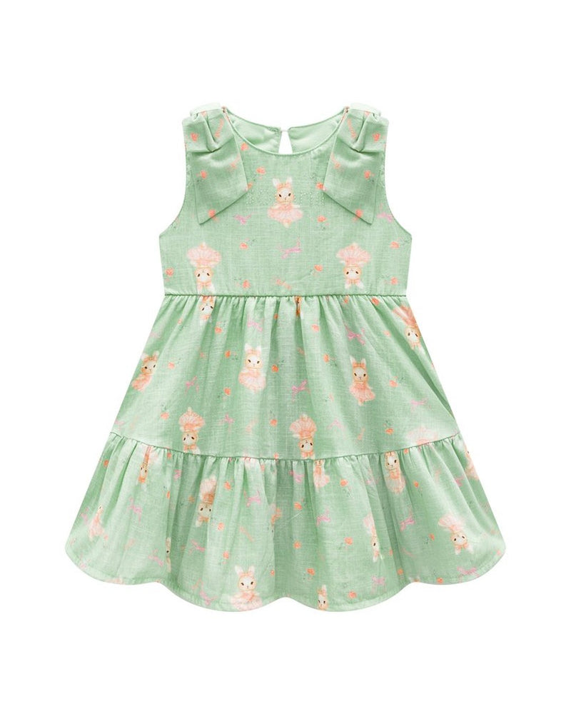 Vestido Bebê Menina em Tecido Leve - foto 1