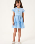 Vestido Infantil Menina em Cotton com Tule Glitter - foto 1