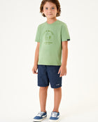 Conjunto Infantil Menino Camiseta e Bermuda em Moletinho Eco - foto 2