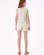 Conjunto Infantil Menina Colete e Short Clochard em Sarja com Elastano - foto 2