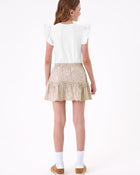 Conjunto Infantil Menina Blusa em Cotton e Saia em Linho com Elastano - foto 2