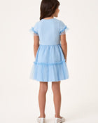 Vestido Infantil Menina em Cotton com Tule Glitter - foto 2