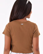 Blusa Infantil Menina em Ribana Canelada - foto 3