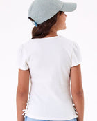 Blusa Infantil Menina em Ribana Canelada - foto 3