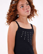 Conjunto Infantil Menina Regata em Ribana Canelada e Short Clochard em Nylon Smash - foto 3