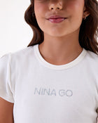 Blusa Infantil Menina em Ribana Canelada - foto 4