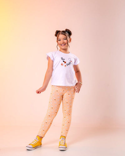 Conjunto TFK Branco blusa laco e short cotele - infantil