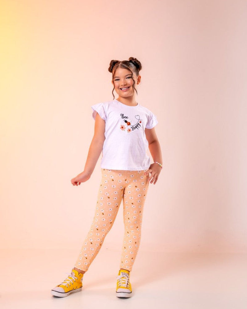 Conjunto TFK Branco blusa laco e short cotele - infantil