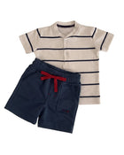 Conjunto Camiseta Listrada e Bermuda