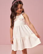 Vestido Alça Bordada