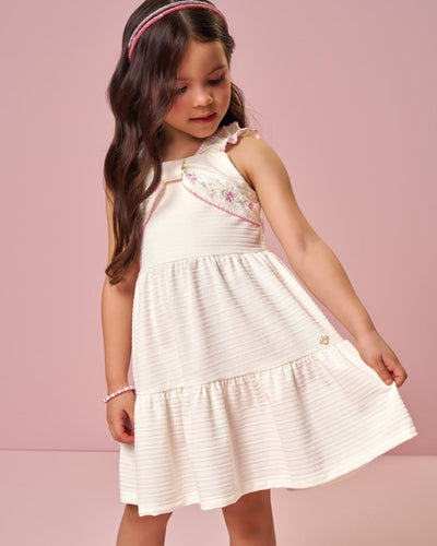 Vestido Alça Bordada