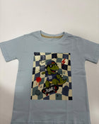 T-shirt Divertida Dino Skate Azul Bebe - infantil menino