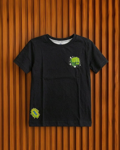 T-shirt Divertida Hulk Preta - frente - infantil menino