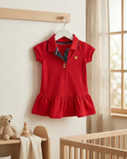 Vestido Gola Polo Babado