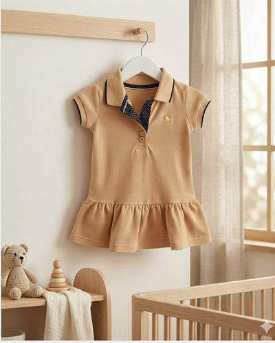 Vestido Gola Polo Babado