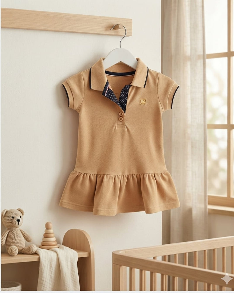 Vestido Gola Polo Babado